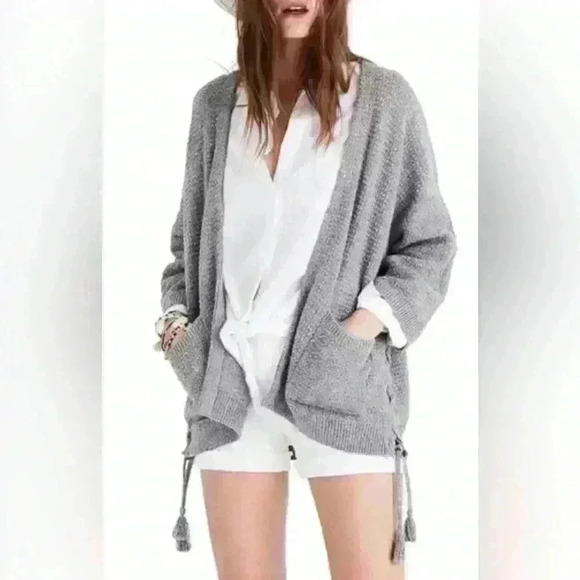 Madewell Sweaters - Madewell Side Lace -up Cardigan Size Medium